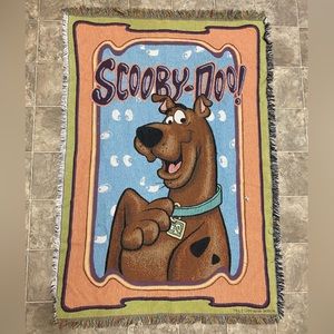 Vintage 1999 Rare Scooby Doo Tapestry Blanket